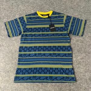 The Hundreds Men's Blue/Yellow Short Sleeve 100% Cotton T-Shirt Size Small NEW